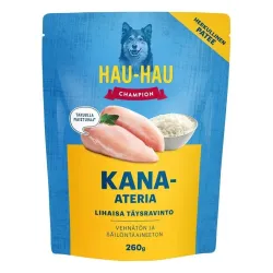 Mitrā barība ,konservi, suņiem. vistas gaļa Hau-Hau. 0.26 kg