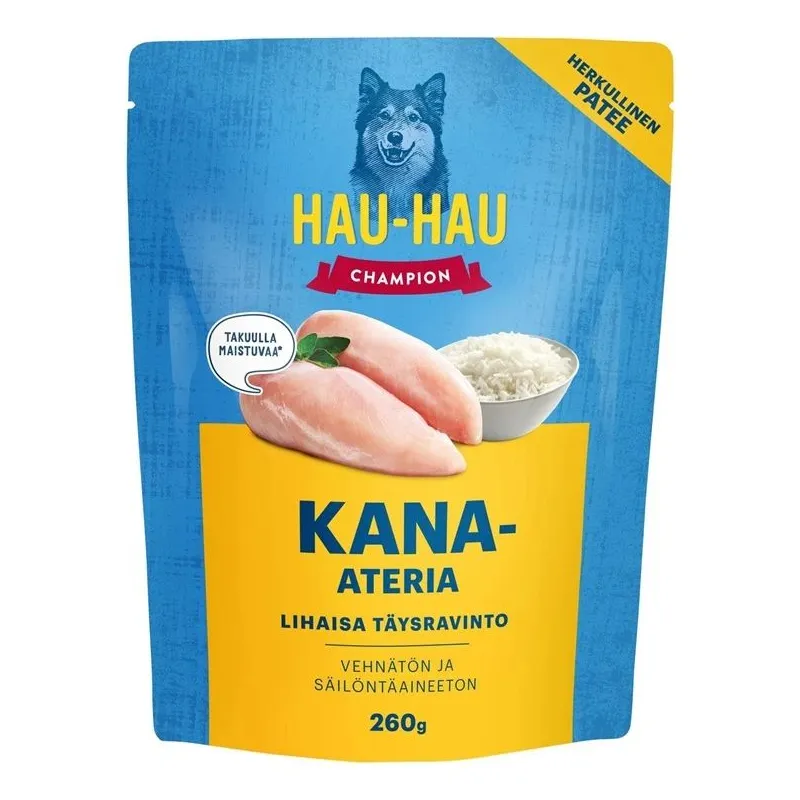 Mitrā barība ,konservi, suņiem. vistas gaļa Hau-Hau. 0.26 kg