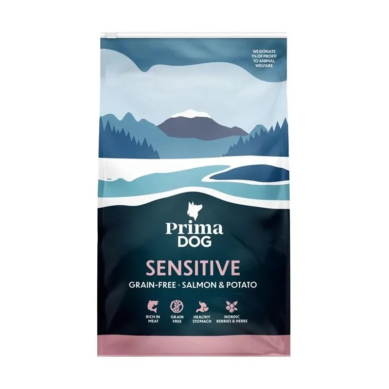 Sausā suņu barība Prima. lasis-kartupeļi. 3 kg