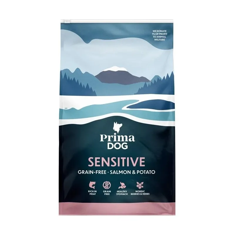 Sausā suņu barība Prima. lasis-kartupeļi. 3 kg