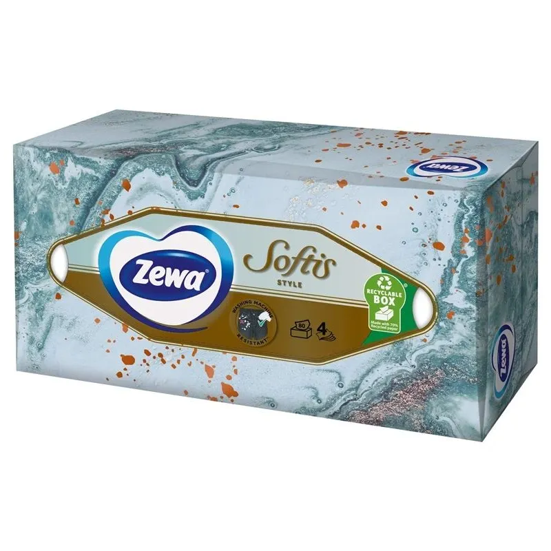 Salvetes zewa softis box 80pc