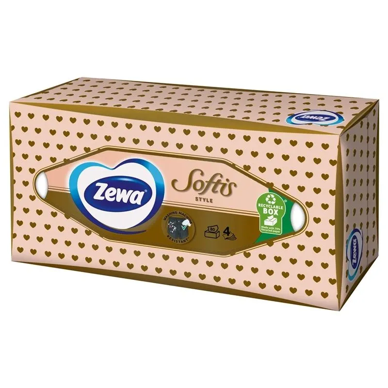 Salvetes zewa softis box 80pc