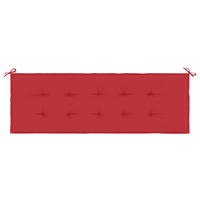 vidaXL dārza sola matracis, 150x50x3 cm, audums, sarkans