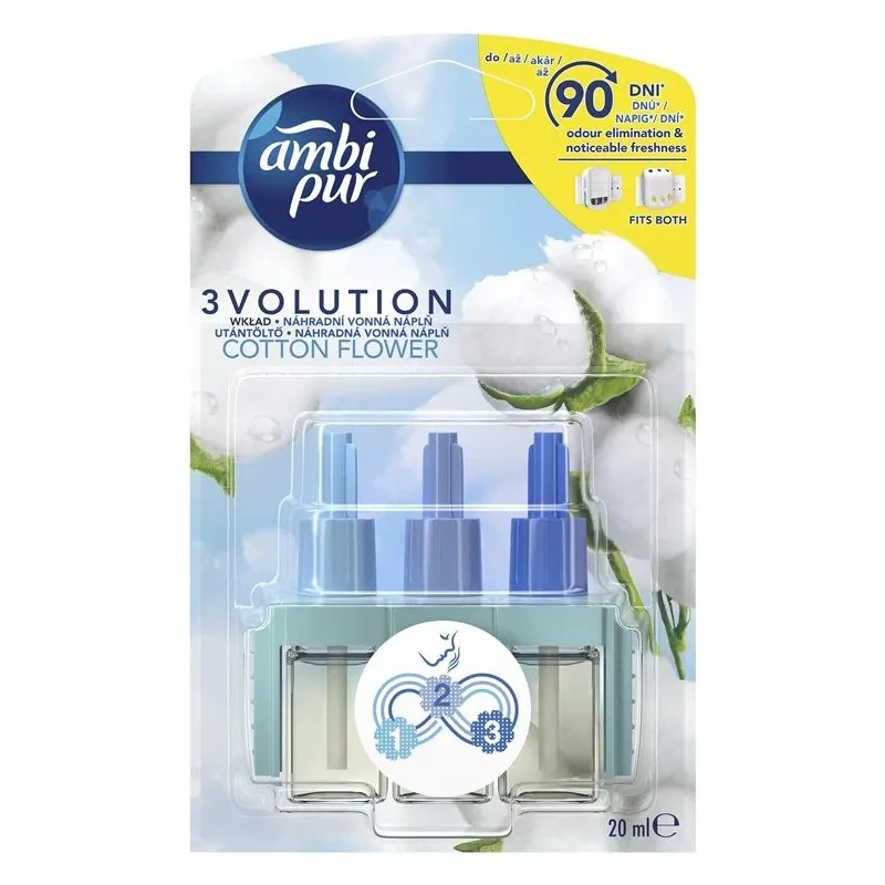 El. gaisa atsvaidzinātāja uzpildes AMBI PUR 3volution Cotton 20ml