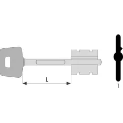 Заготовка ключа Cisa 00162.00.1. 1 шт.