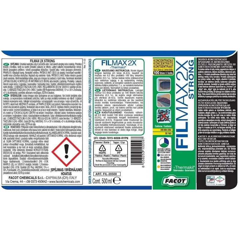 Tīrīšanas līdzeklis pret rūsu un oks.