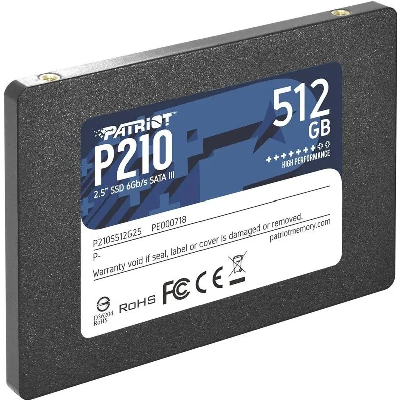 Cietais disks ,SSD, Patriot Memory P210. 2.5. 512 GB