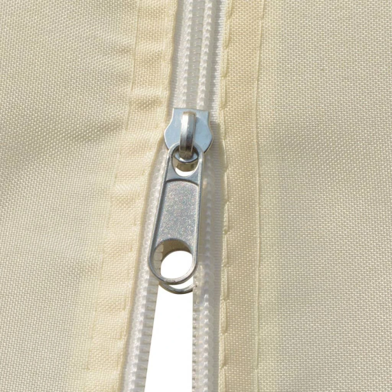 vidaXL dārza nojume ar aizkariem, 4x3 m, balta