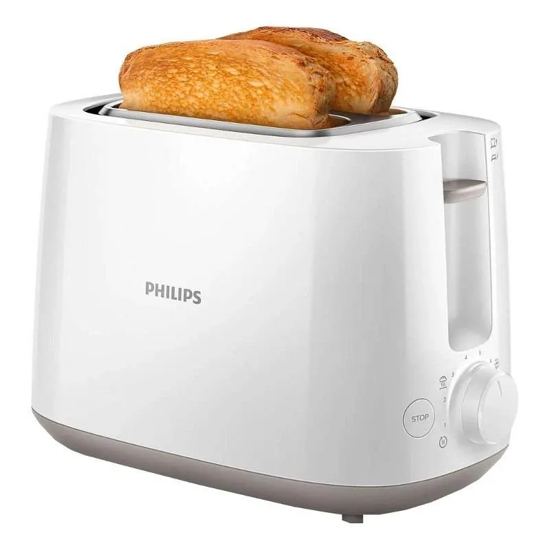Philips - Toaster - HD2581-00 Daily Collection - Power 760-900 W - Number of slots 2 - Housing material Plastic - White
