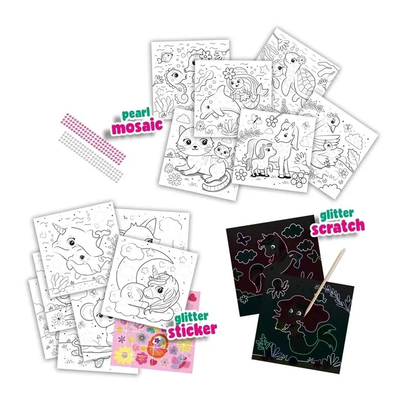 Radošais komplekts SES Creative Glitter 00117