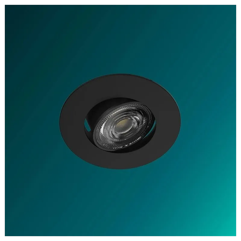 Iebūvējamais gaismeklis Cilantro LED 5W 4K 550lmD9 Dim melns