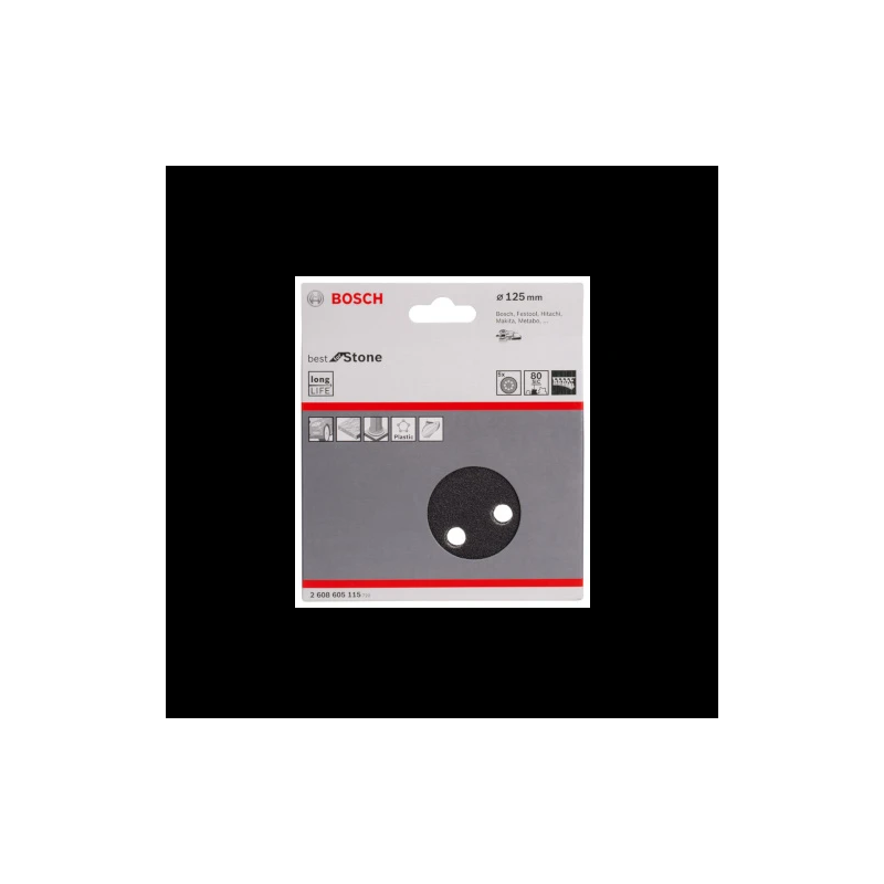 Slīppapīrs,akmenim,PEXGEX D 125mm,K80,5 gab.