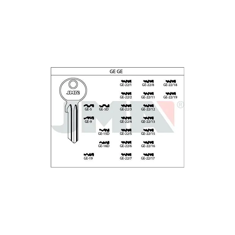 Atslēgas sagatave ge-5d ,jma,