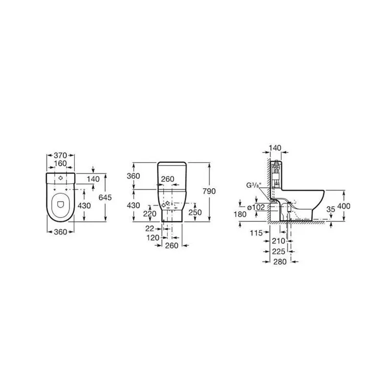 Floorstanding wc a34224l000+a341240000