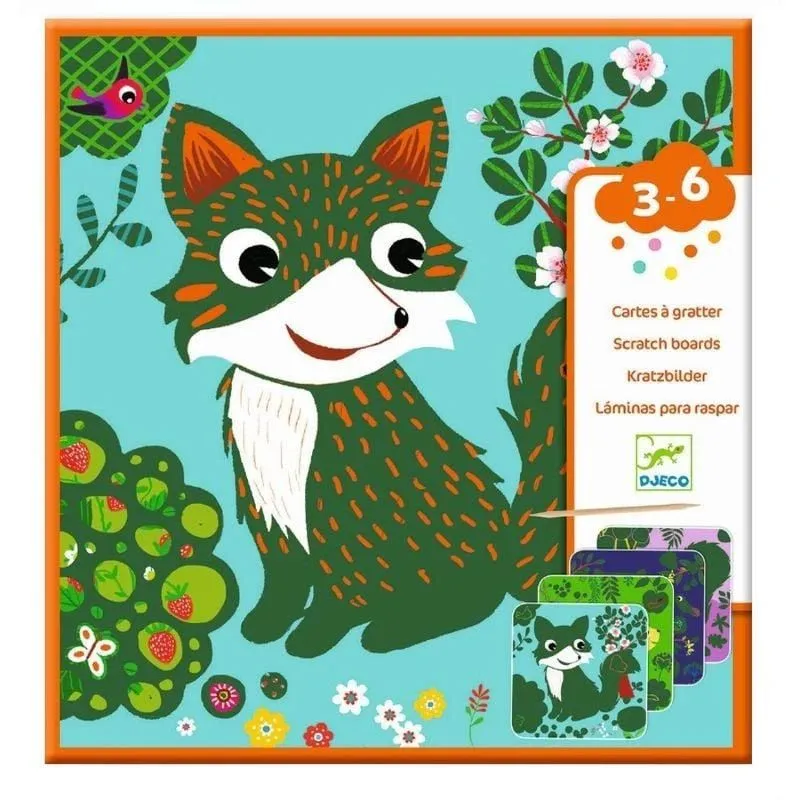Skrāpēšanas komplekts Djeco Country creatures
