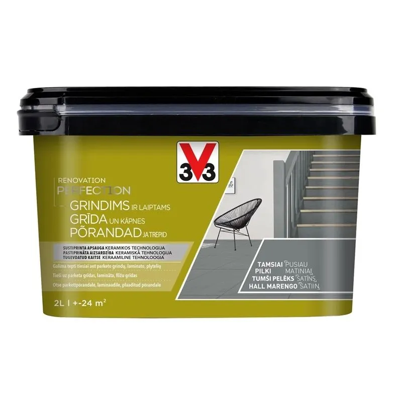 Grīdas krāsa Renovation Perfection Floor. tumši pelēks. 2 l