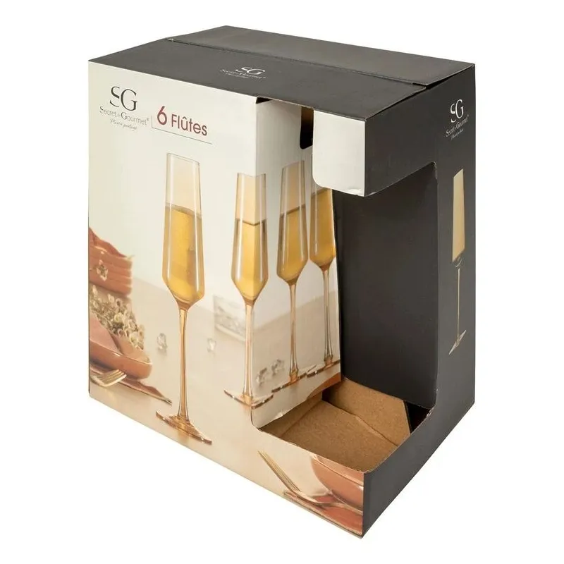 Šampanieša glāžu komplekts Secret de Gourmet. 0.16 l. 6 gab.