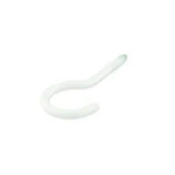Bended hook 40x3.0x15x9 white- 4pcs