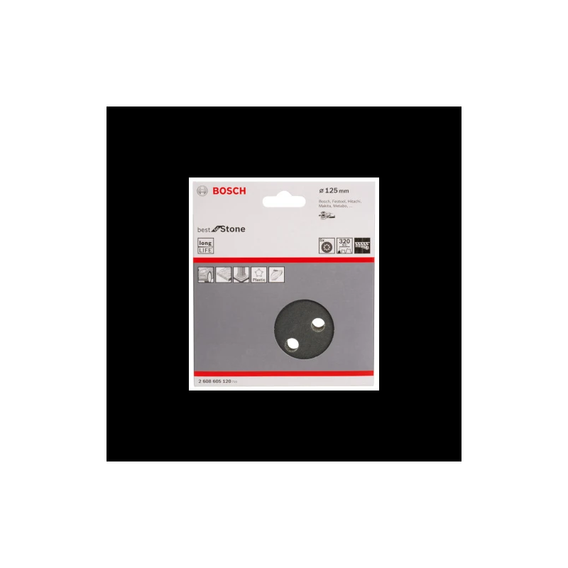 Slīppapīr akmenim PEX-GEX D 125mm, K 320, 5 gab.