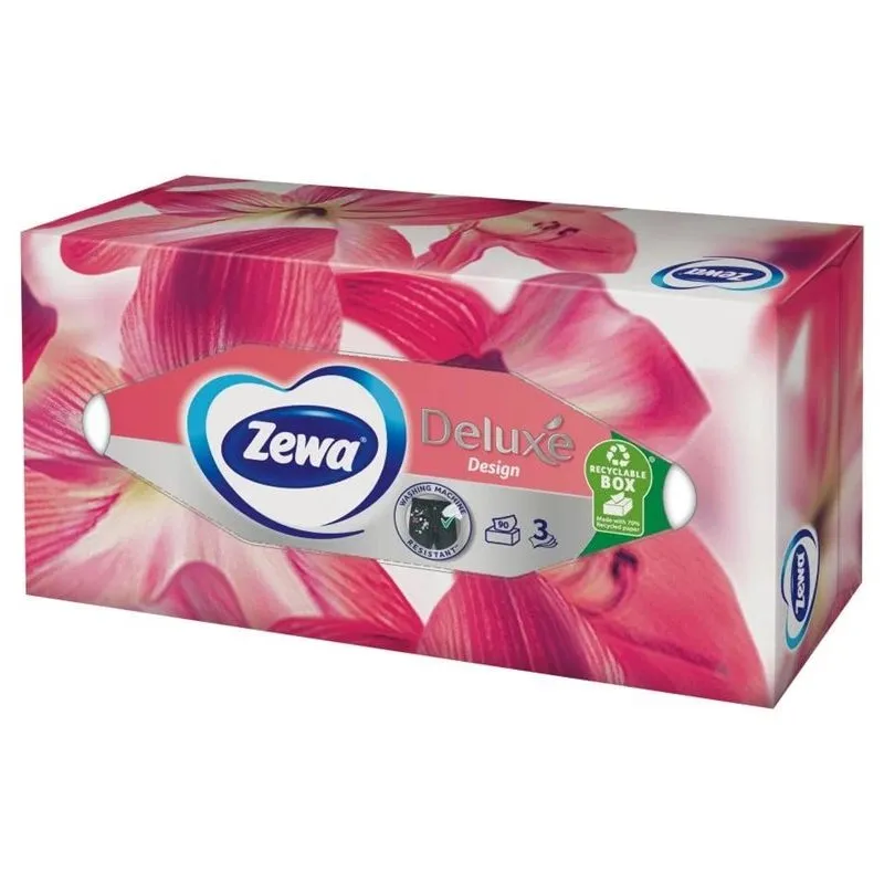 Vienreizlietojamās salvetes ZEWA DELUXE. 3 kārtas. 90 gab.