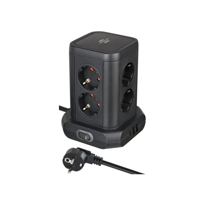 BRENNENSTUHL pagarinātājs 8 vietas. 3USB. 2 m