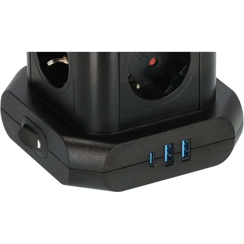 BRENNENSTUHL pagarinātājs 8 vietas. 3USB. 2 m