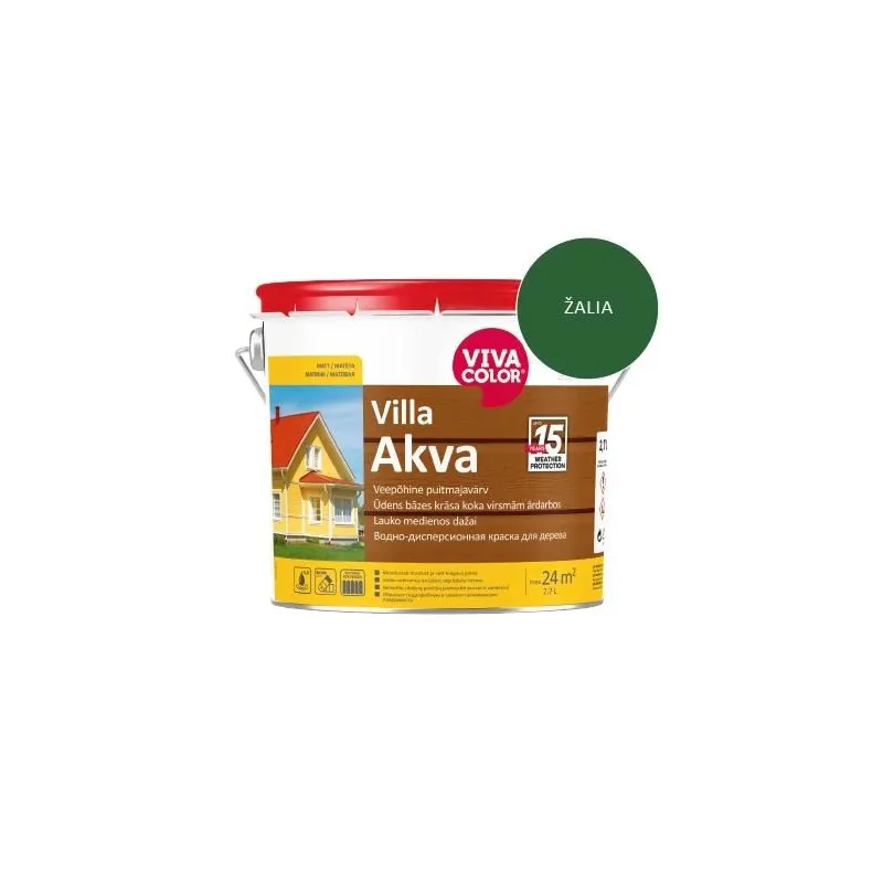 Krāsa kokam villa akva green 335x 2.7l