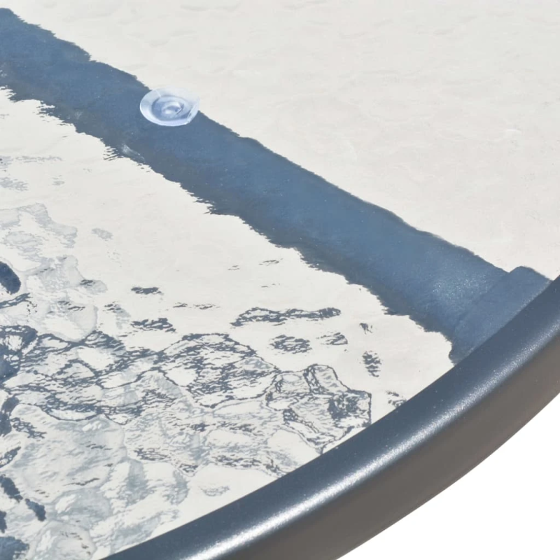 vidaXL 5-daļīgs dārza mēbeļu komplekts, tērauds, melns