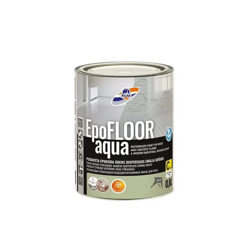 Epoksīda krāsa Rilak Epofloor Aqua C bāze 0.9L