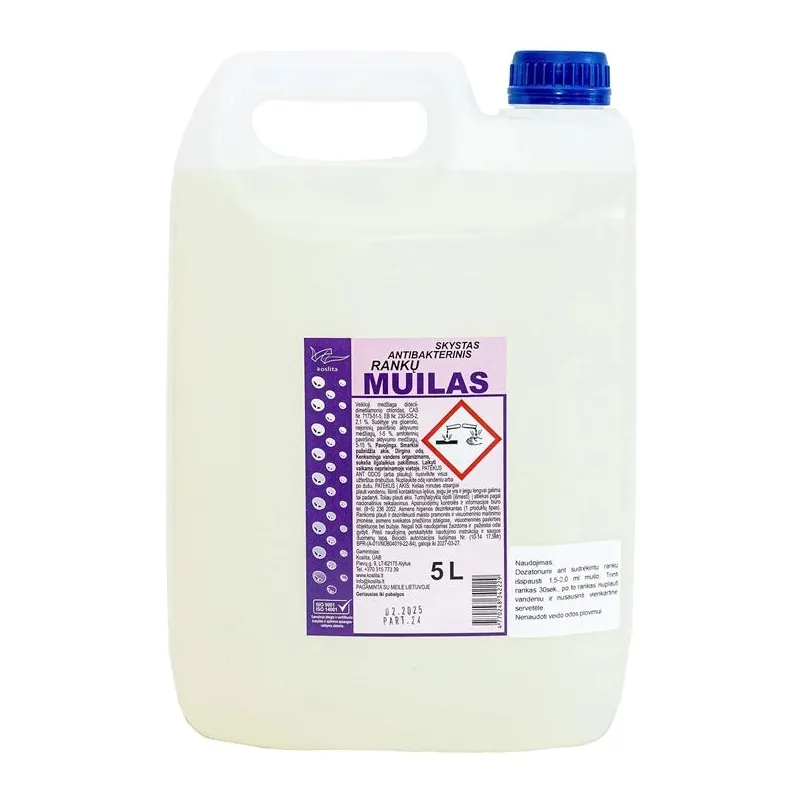 Šķidrais antibakteriālais ziepes Koslita. 5 l