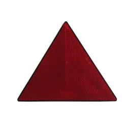 Sarkans līmējams atstarotājs, trīsstūris, 153x133 mm