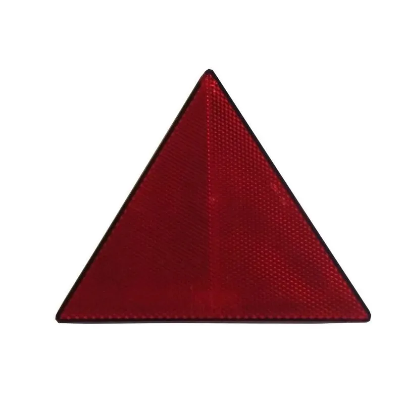 Sarkans līmējams atstarotājs, trīsstūris, 153x133 mm