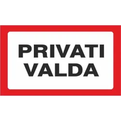 Sticker private ownership 170x100mm
