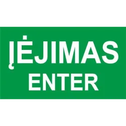 Sticker entrance enter 100x180mm