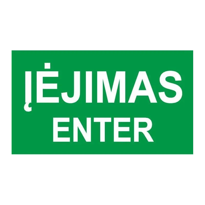 Informācijas zīme. 100x180 mm