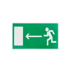 Sticker left exit 100x180mm