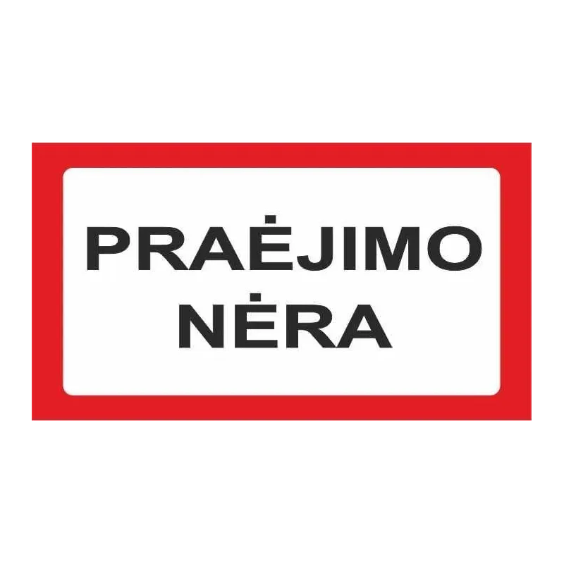 Informācijas zīme. 170x100 mm