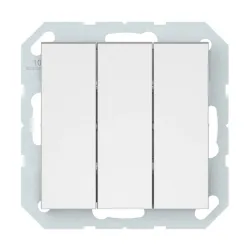 Slēdzis VILMA QR1000, 3 taustiņi, matēts balts