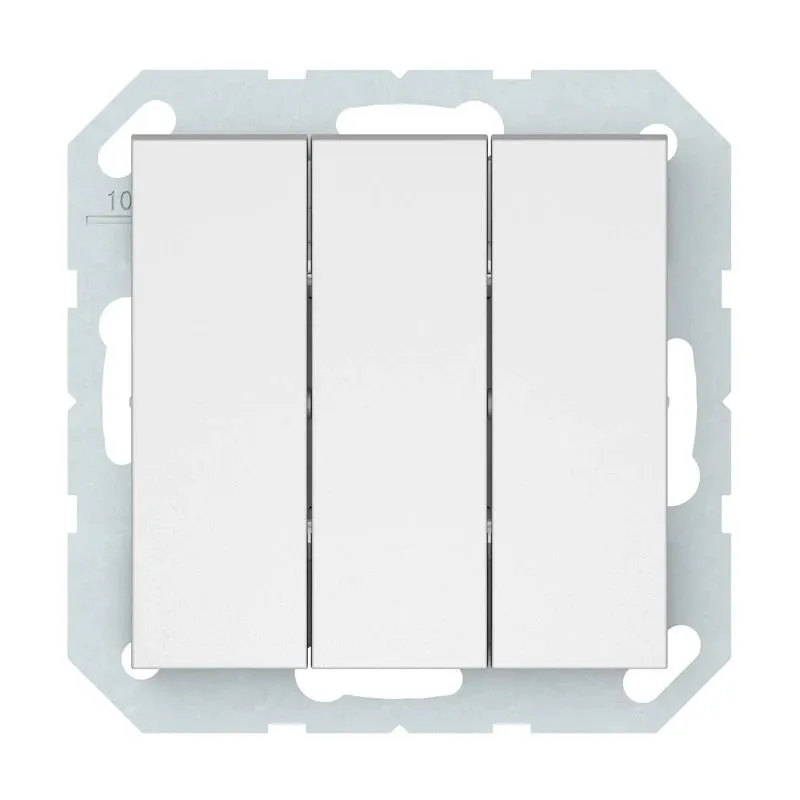 Slēdzis VILMA QR1000, 3 taustiņi, matēts balts