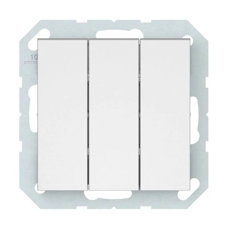 Slēdzis VILMA QR1000, 3 taustiņi, matēts balts