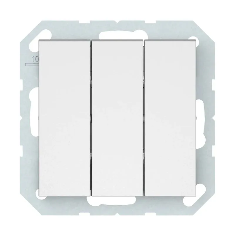 Slēdzis VILMA QR1000, 3 taustiņi, matēts balts