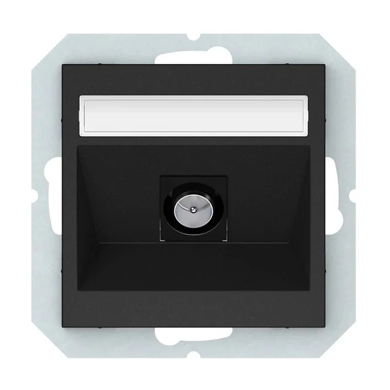 Antenas ligzda VILMA QR1000, matēta melnā krāsa