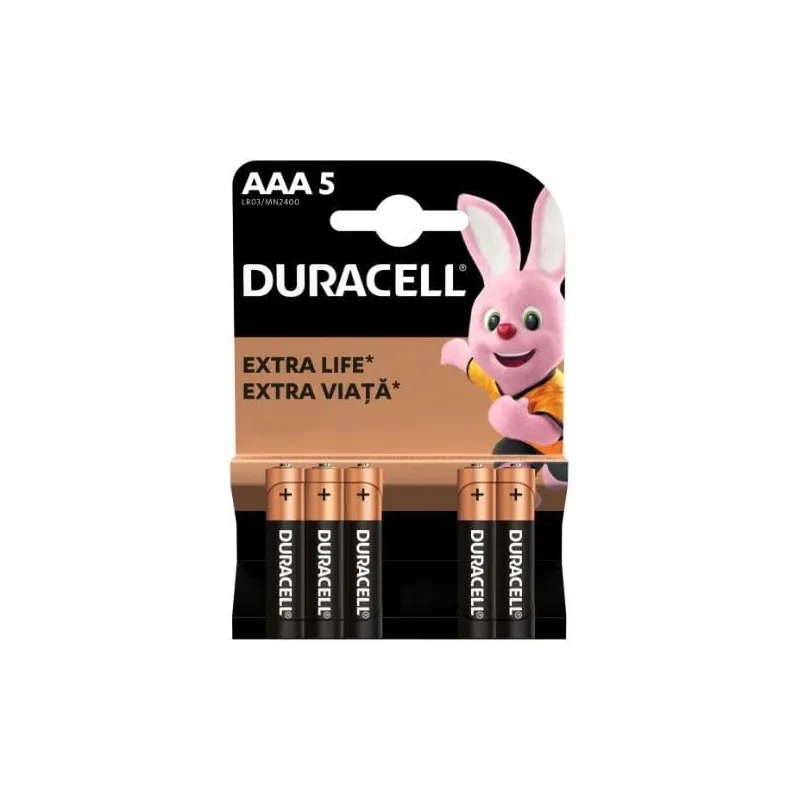 Elementi duracell aaa 5 gab.
