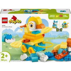 LEGO DUPLO “Trīs vienā” Dzīvnieki uz riteņiem. 58 gab.
