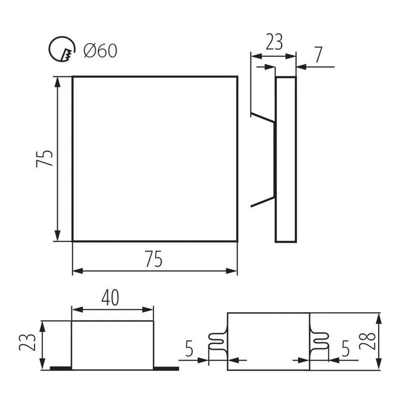 Встраиваемый светильник „apus led ac-ww“