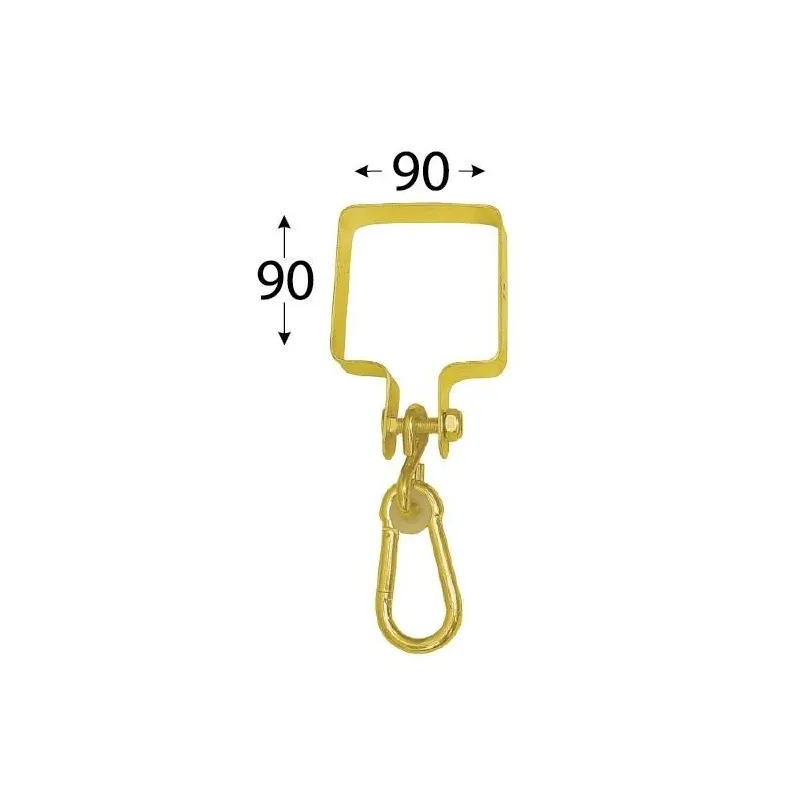 Šūpoles āķis 8859 90x90mm cinks