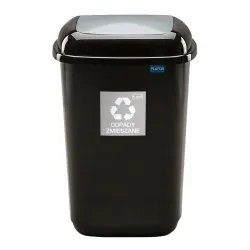 Atkritumu tvertne Plafor. melna-pelēka
