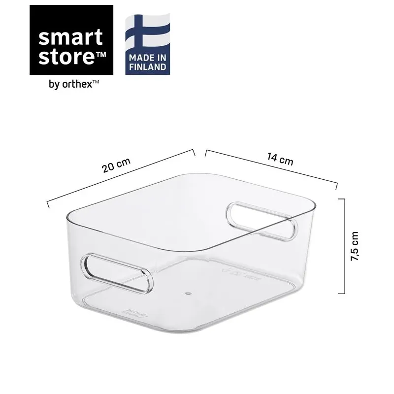 Uzglabāšanas kaste 10690. caurspīdīga. 20 x 14 x 7.5 cm