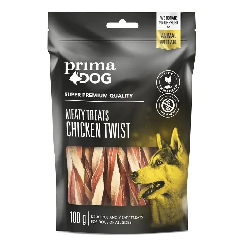 Gardums suņiem Prima Chicken Twist 35-815. 0.1 kg