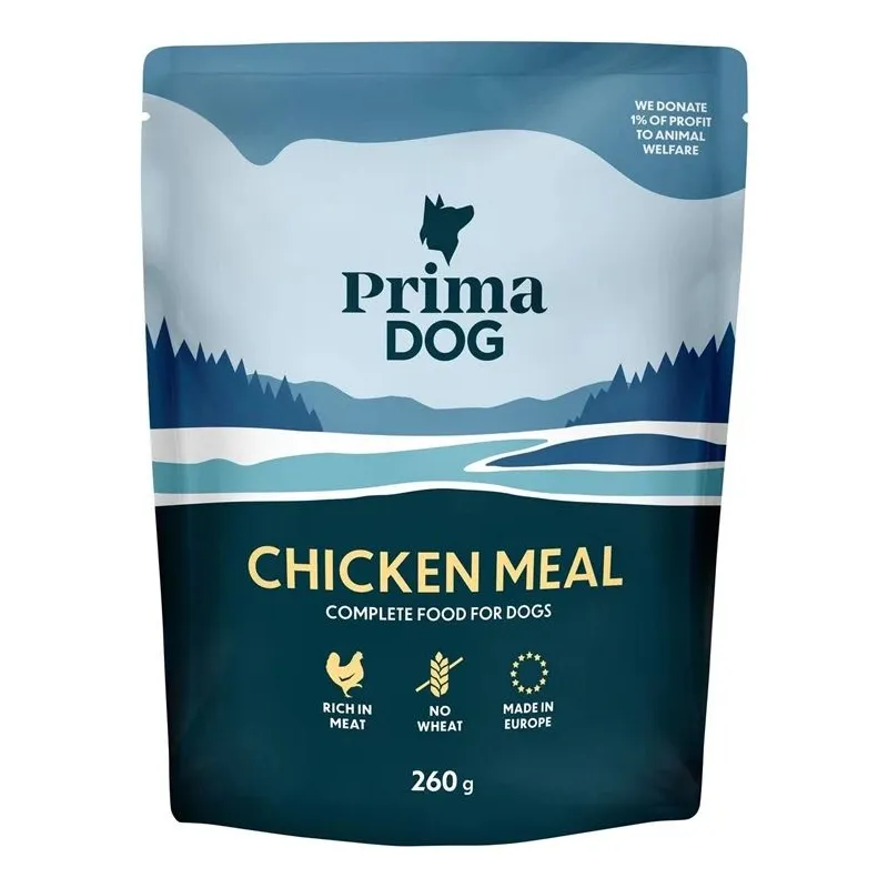 Mitrā barība ,konservi, suņiem Prima Chicken Meal. 0.26 kg